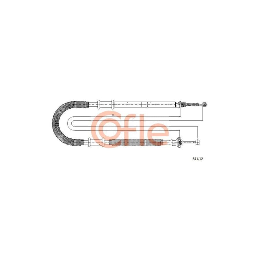 Cofle 92.641.12 Hand Brake Cable For Fiat Doblo