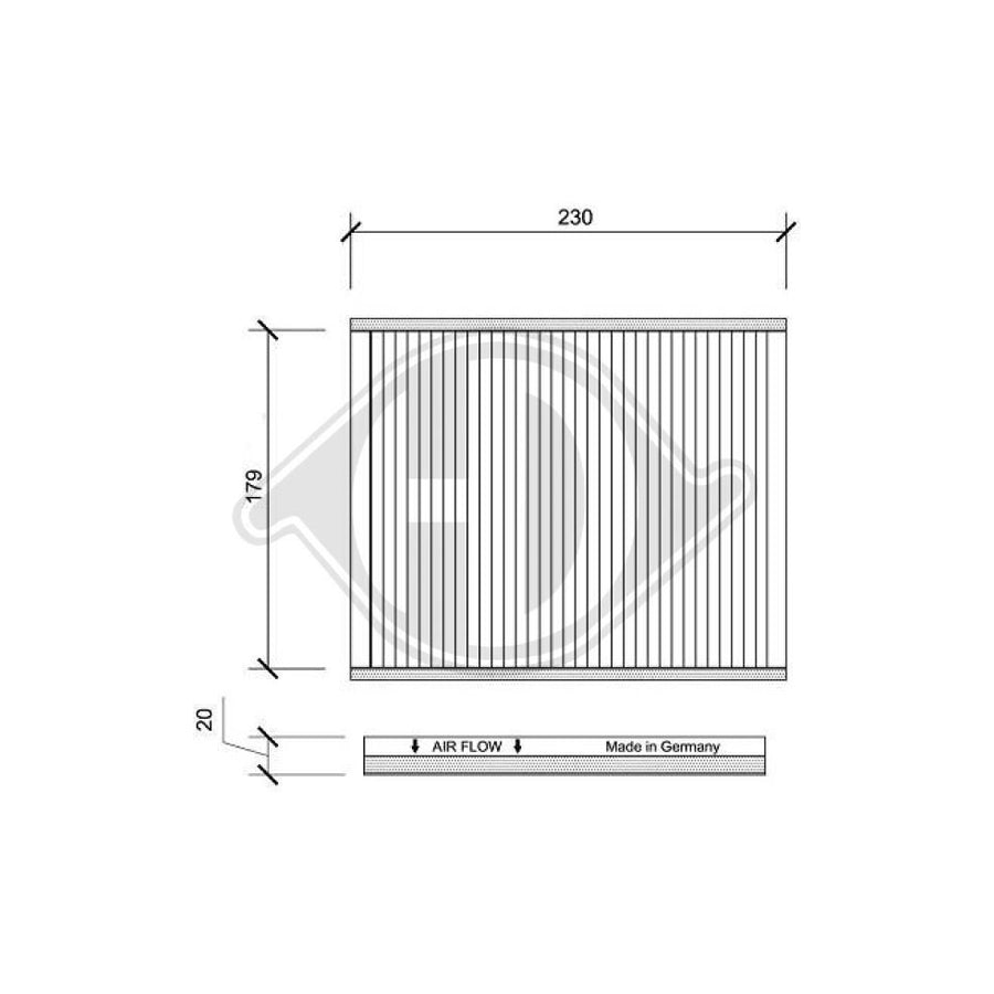 DIEDERICHS DCI0090 Pollen Filter | ML Performance UK Car Parts