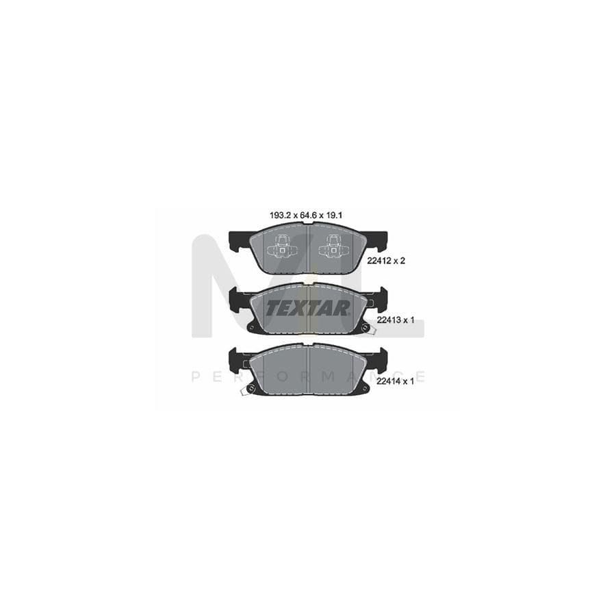 TEXTAR 2241201 Brake pad set with acoustic wear warning | ML Performance Car Parts