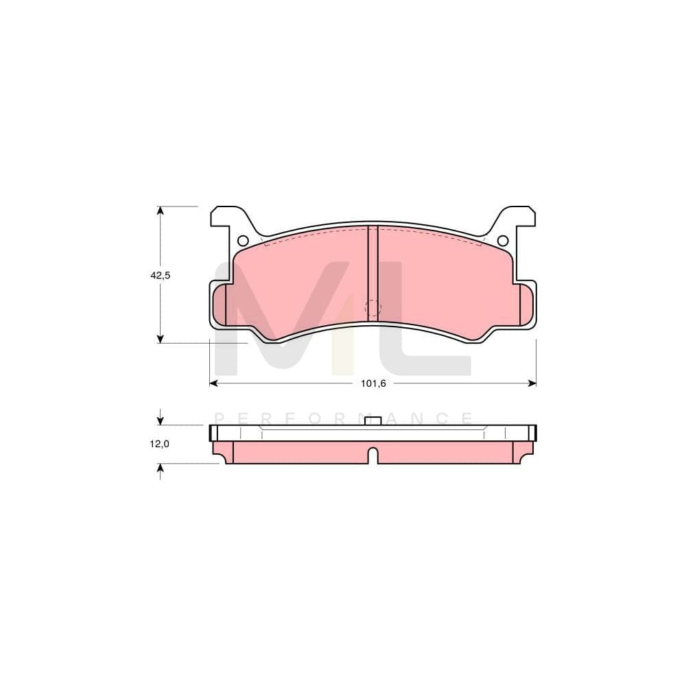 TRW Gdb375 Brake Pad Set Not Prepared For Wear Indicator | ML Performance Car Parts