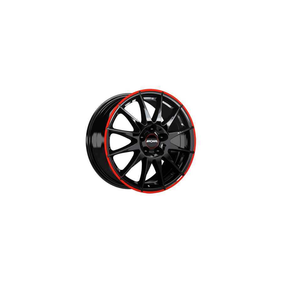 Ronal R54 MCR 8x18 ET35 54R8805.07X/MCR Jetblack - Red Rim Wheel | ML Performance UK Car Parts