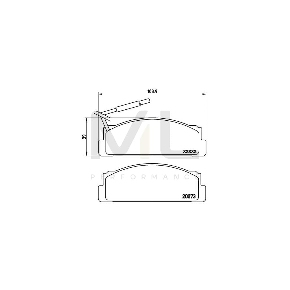 Brembo P 23 005 Brake Pad Set With Acoustic Wear Warning | ML Performance Car Parts