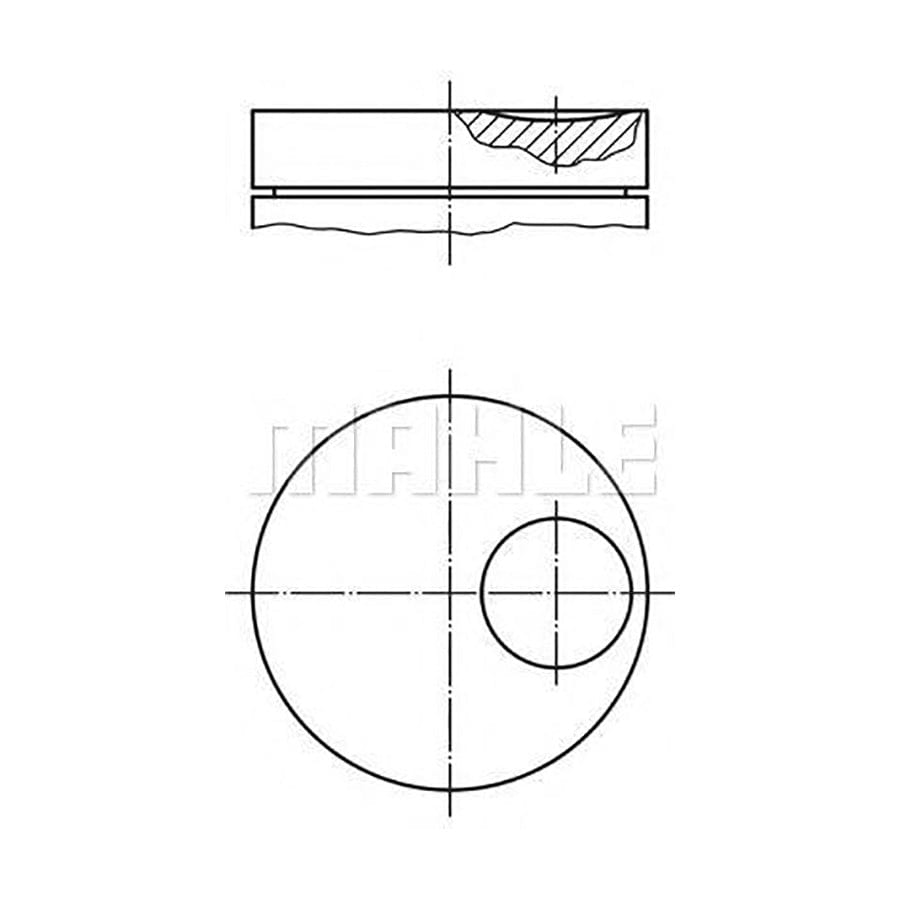 MAHLE ORIGINAL 014 59 10 Piston 73,97 mm, with piston rings | ML Performance Car Parts