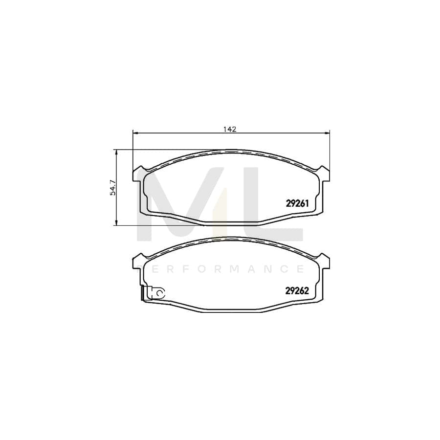 TEXTAR 2926101 Brake pad set with acoustic wear warning | ML Performance Car Parts