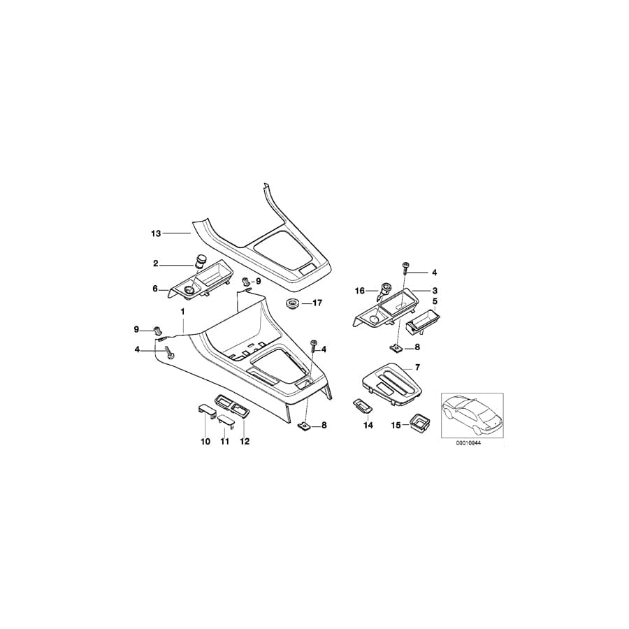 Genuine BMW 51162492154 E36 Ashtray CHROM (Inc. 316i 1.9, 316g & 323ti) | ML Performance UK Car Parts