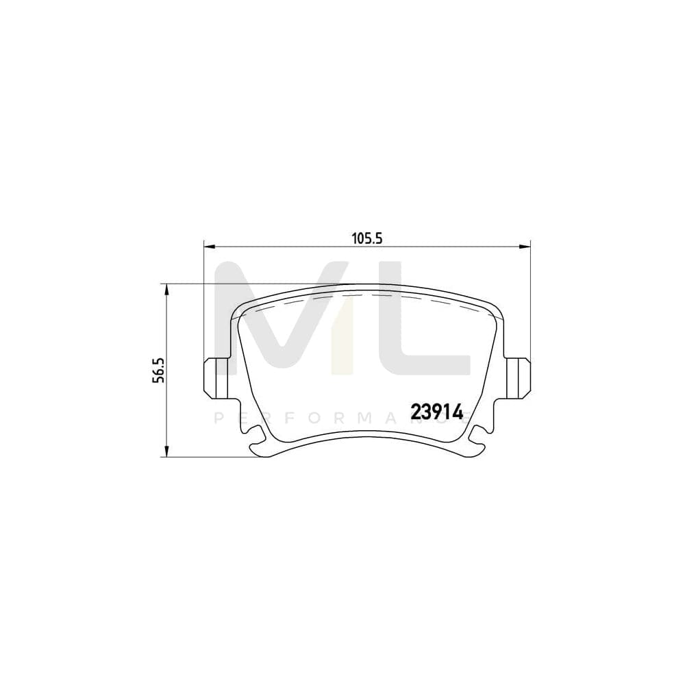 Brembo P 85 073 Brake Pad Set Prepared For Wear Indicator, With Brake Caliper Screws | ML Performance Car Parts