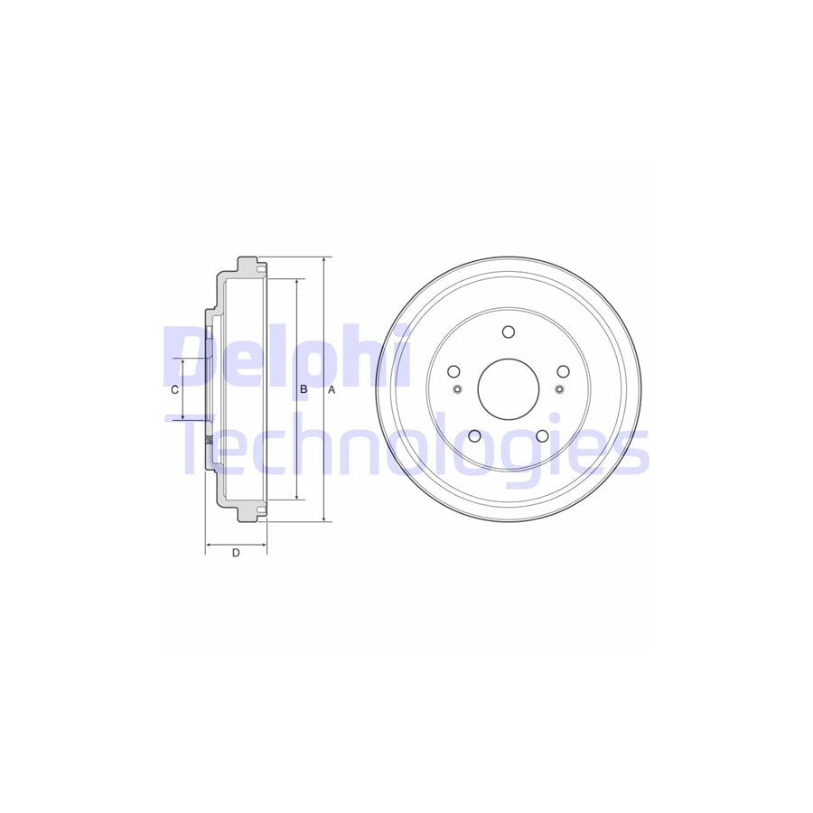 Delphi Bf609 Brake Drum For Suzuki Sx4