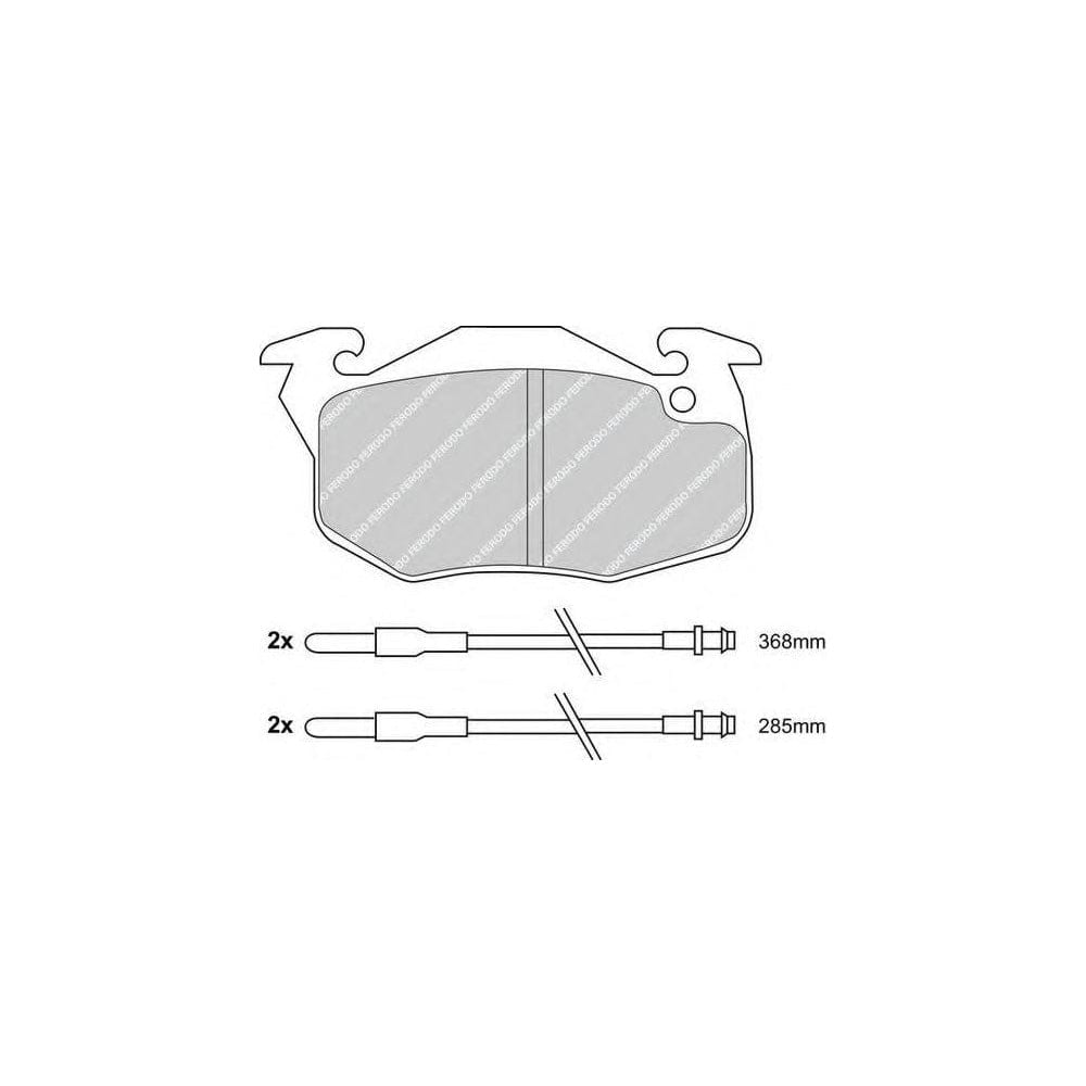 Ferodo Sl Fsl1400 Brake Pad Set Suitable For Mercedes-Benz Ml-Class (W163) Incl. Wear Warning Contact, With Piston Clip | ML Performance Car Parts