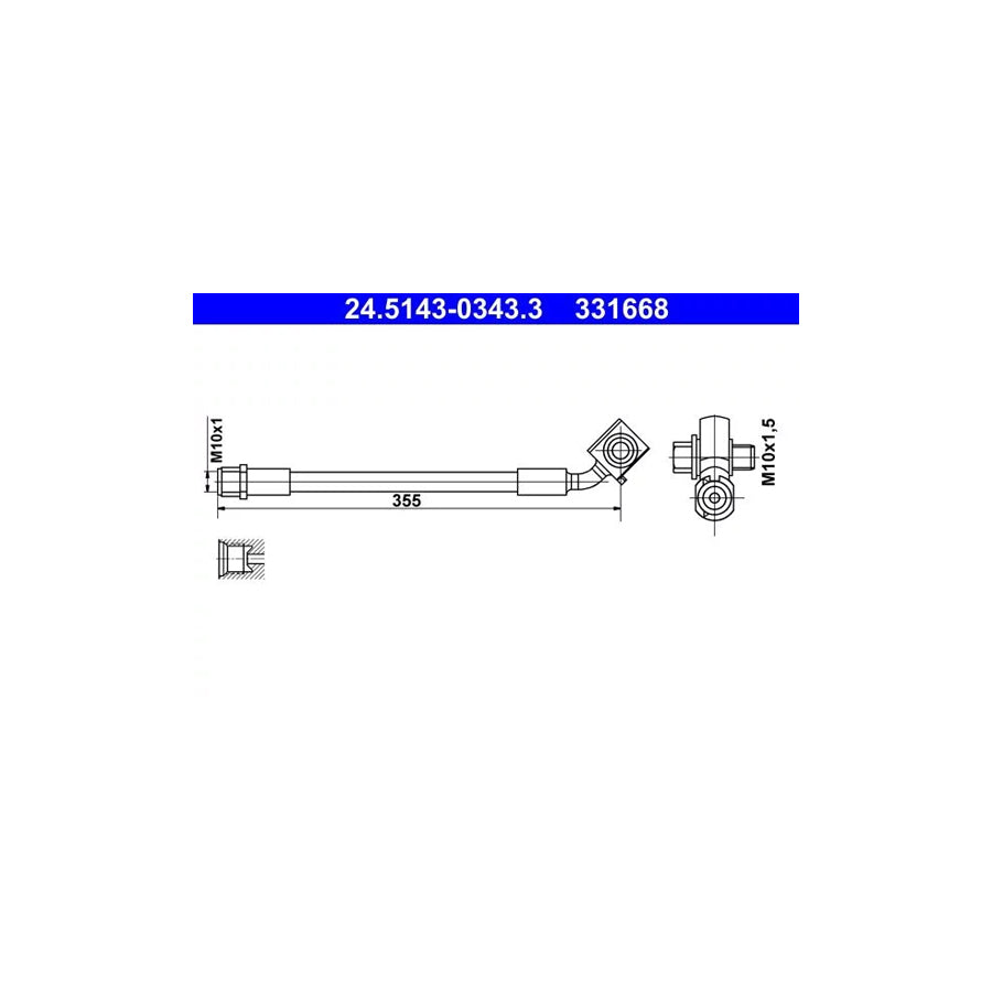 ATE 24.5143-0343.3 Brake Hose