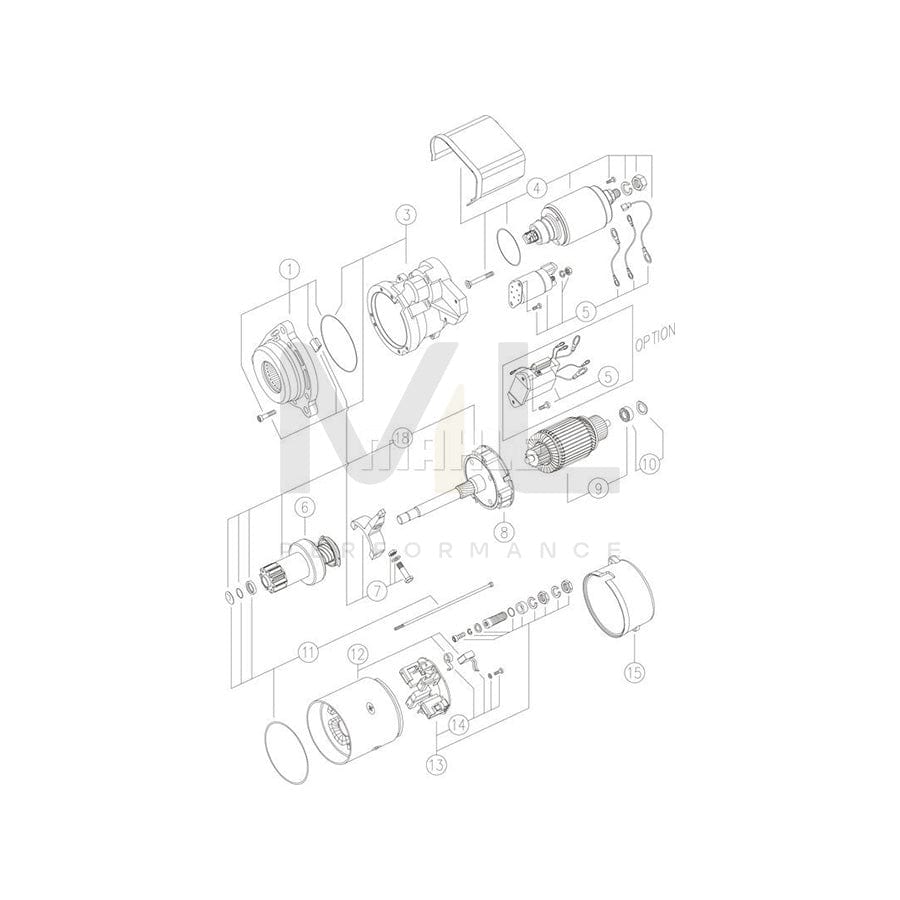 MAHLE ORIGINAL MS 63 Starter motor 24V 5,5kW, Teeth Quant.: 12, Oiltight | ML Performance Car Parts