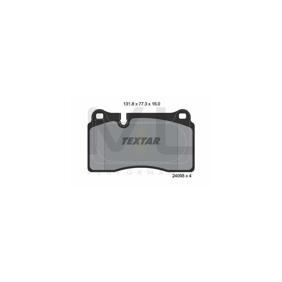 TEXTAR 2409803 Brake pad set prepared for wear indicator | ML Performance Car Parts