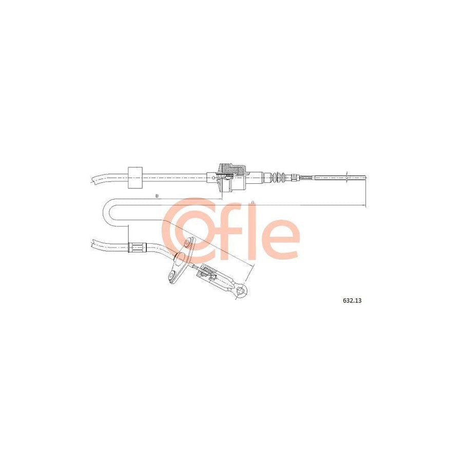 Cofle 92.632.13 Clutch Cable For Fiat Palio