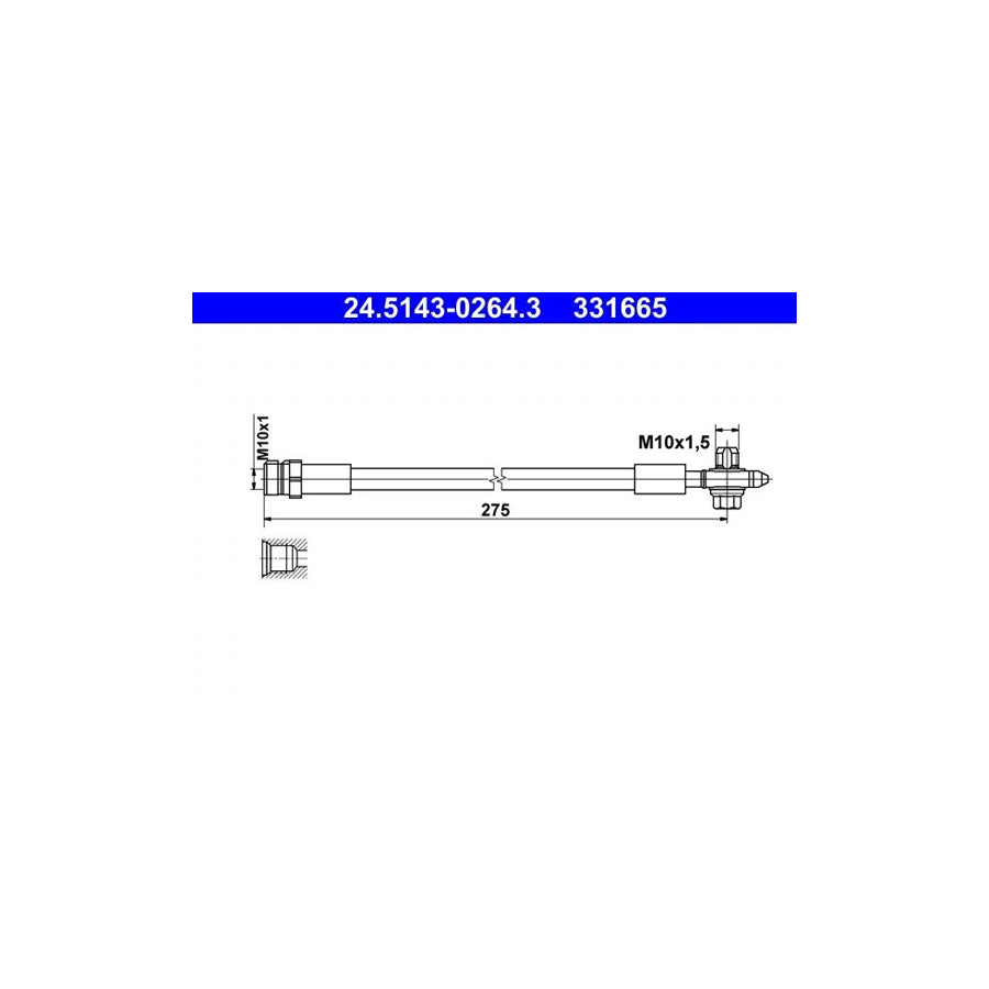 ATE 24.5143-0264.3 Brake Hose