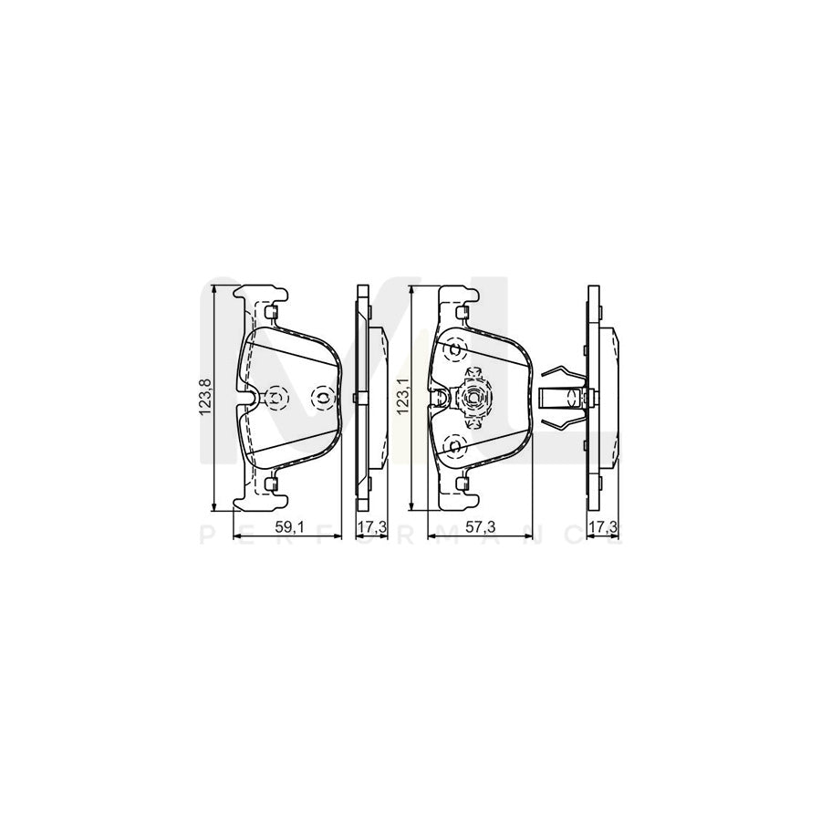 Bosch 0986Tb3182 Brake Pad Set  | ML Performance Car Parts