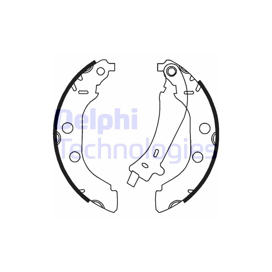 Delphi Ls1723 Brake Shoe Set For Peugeot 406