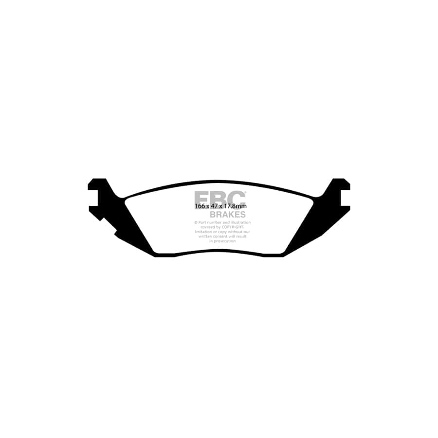 EBC PD03KR253 Dodge Ram Trucks Yellowstuff Rear Brake Pad & Plain Disc Kit (Inc. Durango & Ram 1500) 2 | ML Performance UK Car Parts