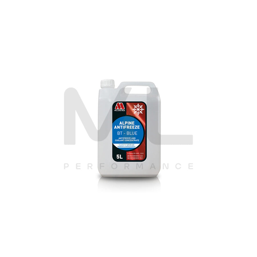 Millers Oils Alpine Antifreeze / Coolant BT Blue Concentrate 5l | Engine Oil | ML Car Parts UK | ML Performance