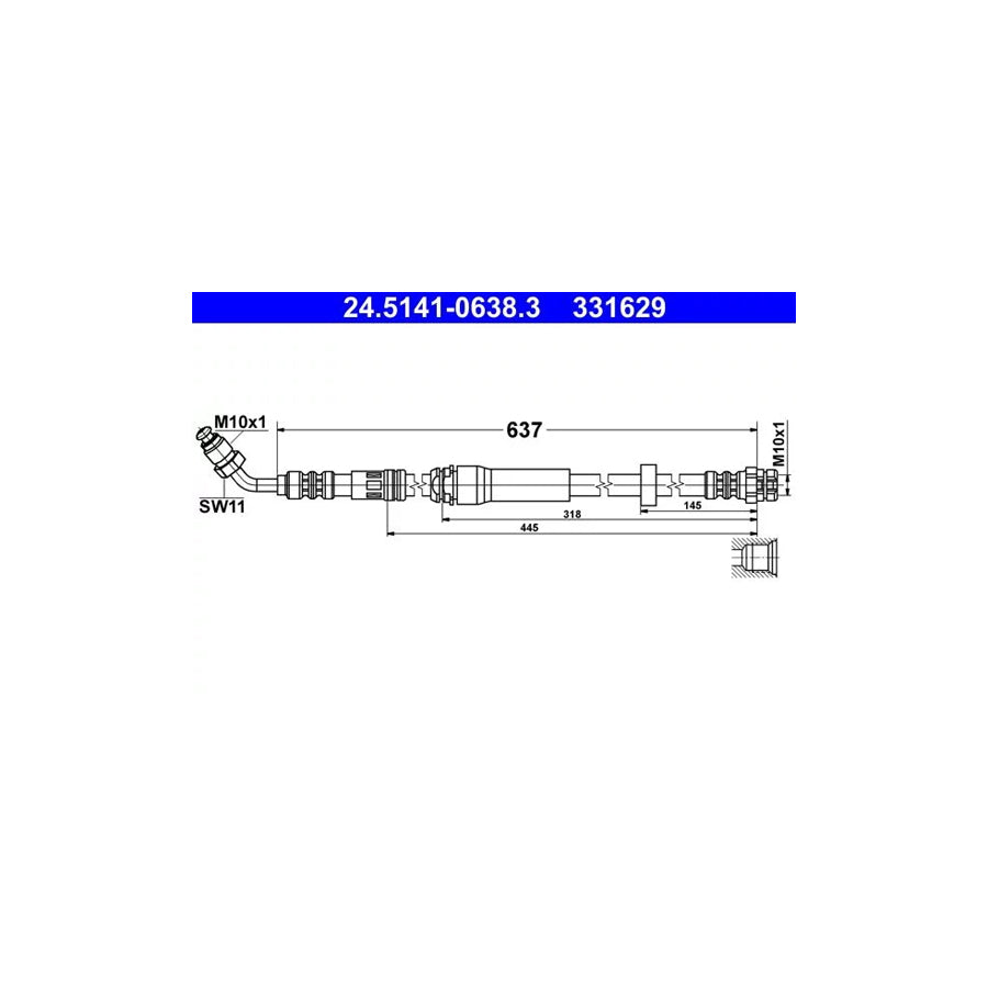 ATE 24.5141-0638.3 Brake Hose