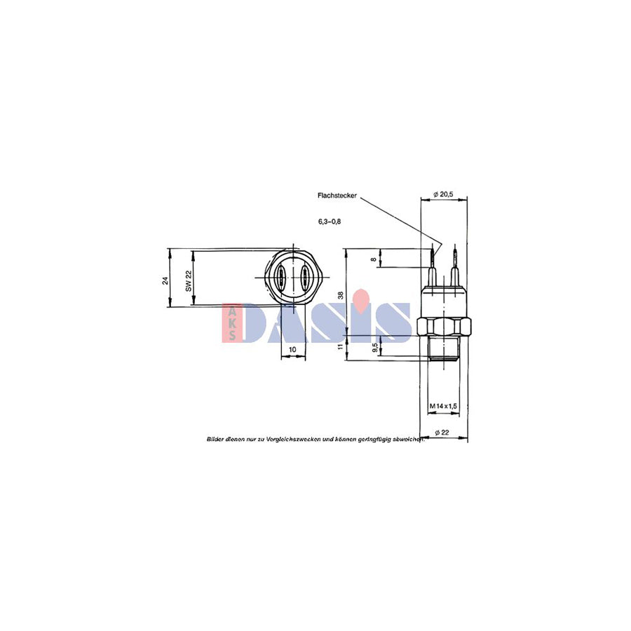 AKS Dasis 751054N Temperature Switch, Radiator Fan | ML Performance UK