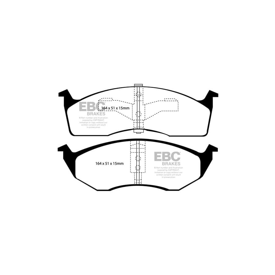 EBC PD11KF100 Chrysler Greenstuff Front Brake Pad & GD Disc Kit (Inc. Grand Voyager & Voyager) 2 | ML Performance UK Car Parts