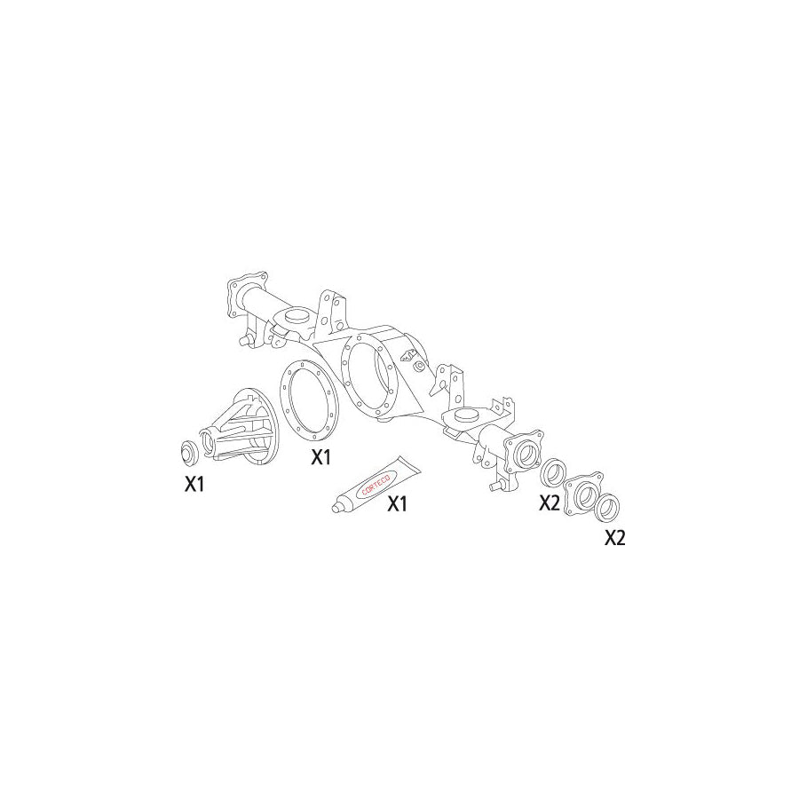 Corteco 19536218 Gasket Set, Differential For Toyota Land Cruiser Prado 90 (J90) | ML Performance UK