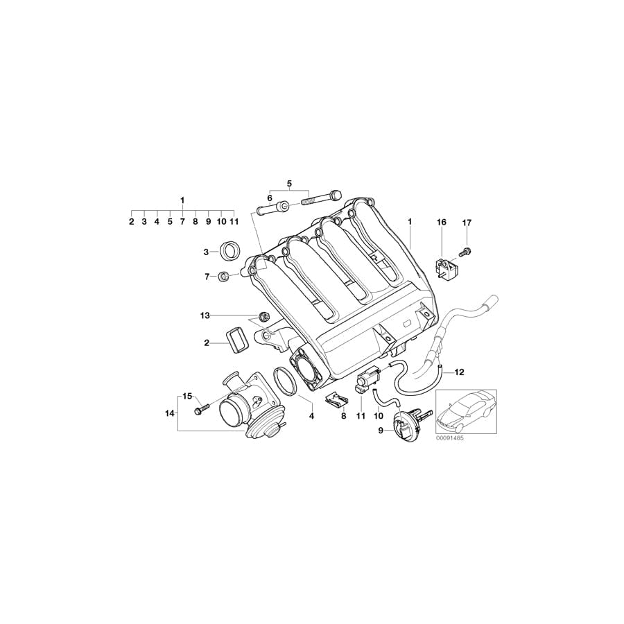 Genuine BMW 11617786961 E65 E61 E83 Vacumm Box (Inc. X3 3.0d, 330d & 530d) | ML Performance UK Car Parts