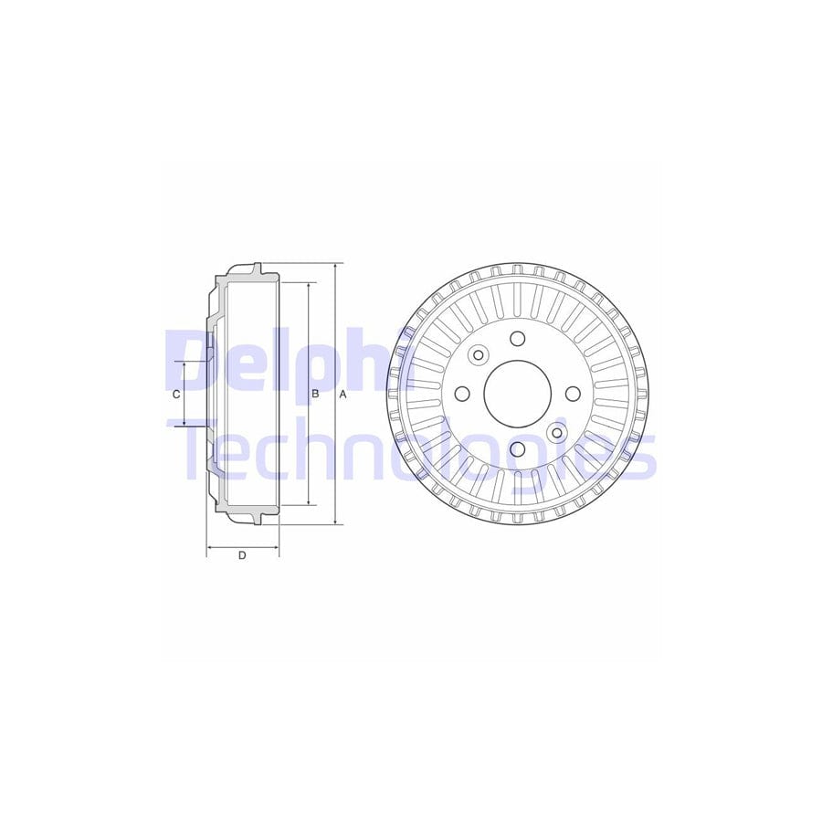 Delphi Bf594 Brake Drum