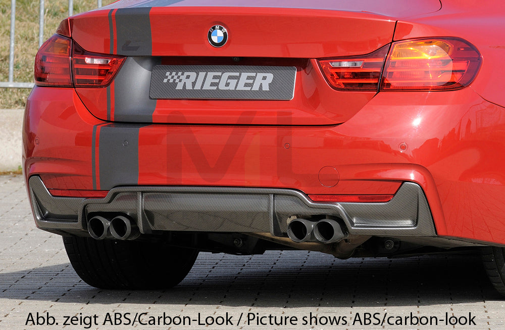 Rieger 00053479 BMW 4 Series F32 F33 F36 Rear Diffuser 6 | ML Performance UK Car Parts