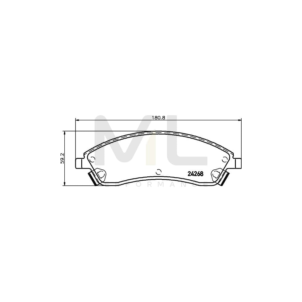 Hella 8DB 355 012-221 Brake Pad Set With Acoustic Wear Warning | ML Performance Car Parts