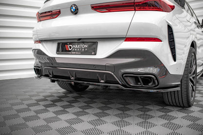 Maxton Design BMW X6 M-Pack G06 Central Rear Splitter (with vertical bars)