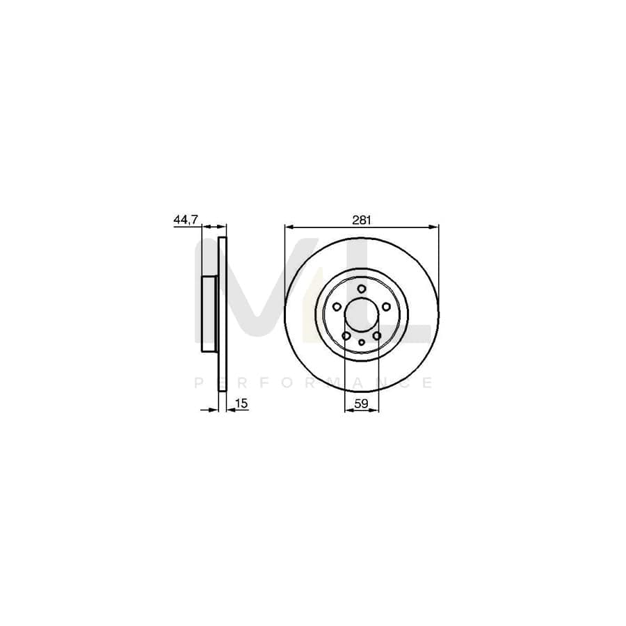 BOSCH 0 986 478 668 Brake Disc for ALFA ROMEO 156 Solid, Oiled, with bolts/screws | ML Performance Car Parts