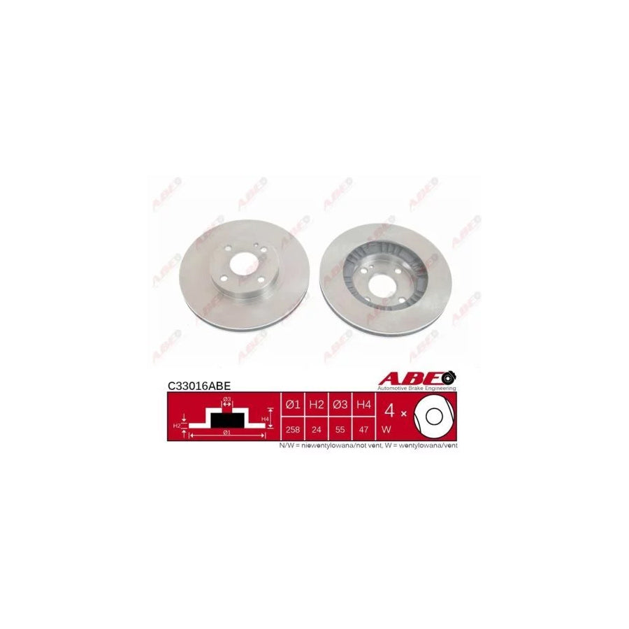 ABE C33030ABE Brake Disc For Mazda 626