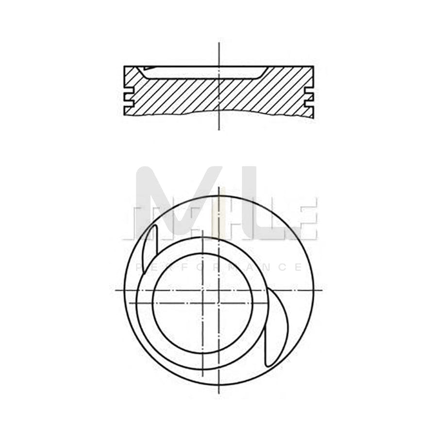 MAHLE ORIGINAL 082 99 02 Piston 84,5 mm, from pitman arm to control arm, Steering control arm 2 to steering bell crank 3, Steering control arm 3 to front axle 2, to cylinder 10, to cylinder 11, to cylinder 12, with piston rings | ML Performance Car Parts