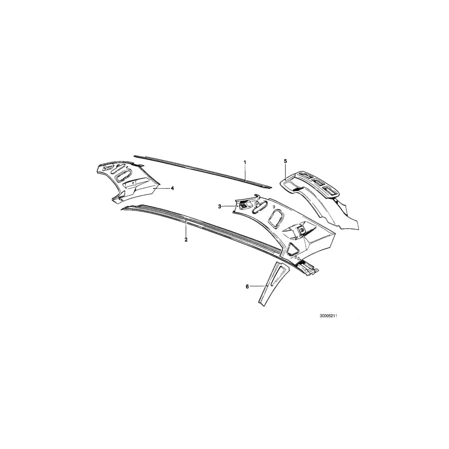 Genuine BMW 41321858066 E23 Rear Window Frame Bottom Part (Inc. 732i, 735i & 728) | ML Performance UK Car Parts