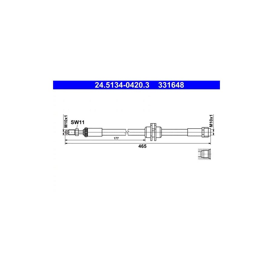 ATE 24.5134-0420.3 Brake Hose