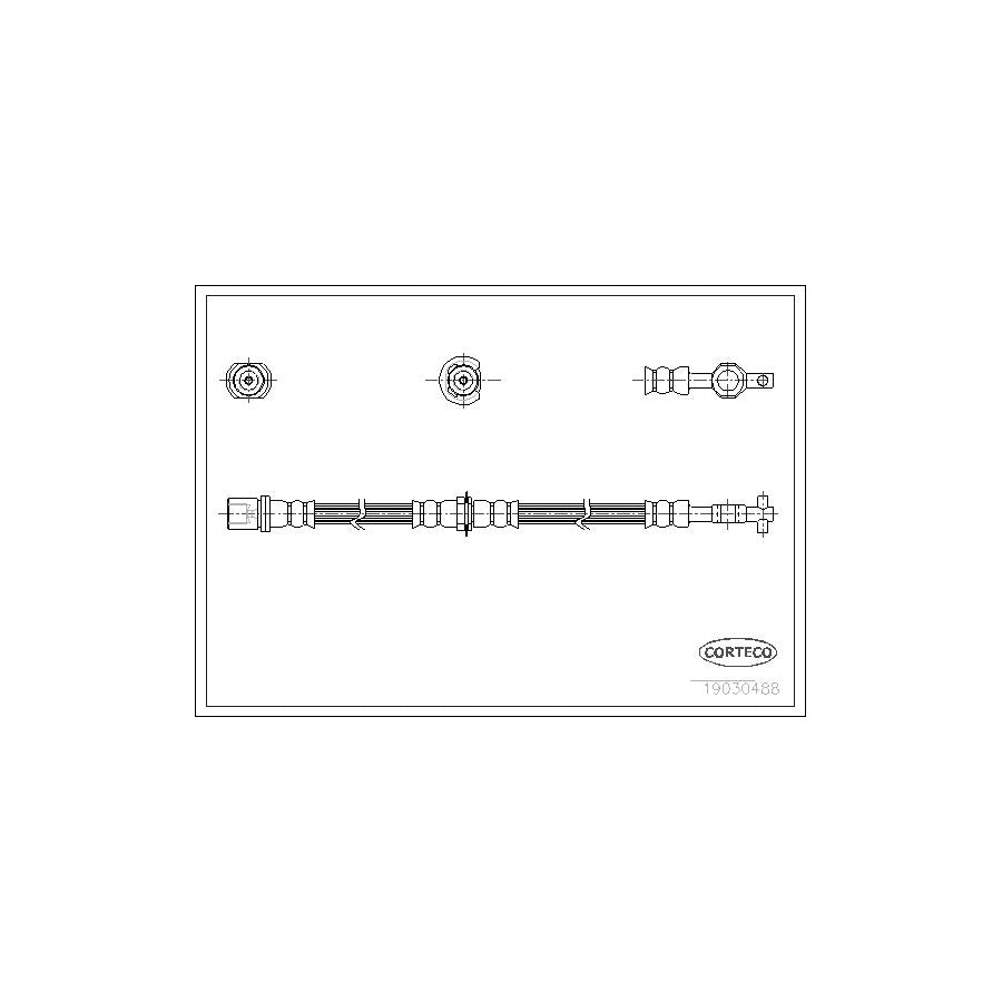 Corteco 19030488 Brake Hose For Toyota Carina Hatchback (T17) | ML Performance UK