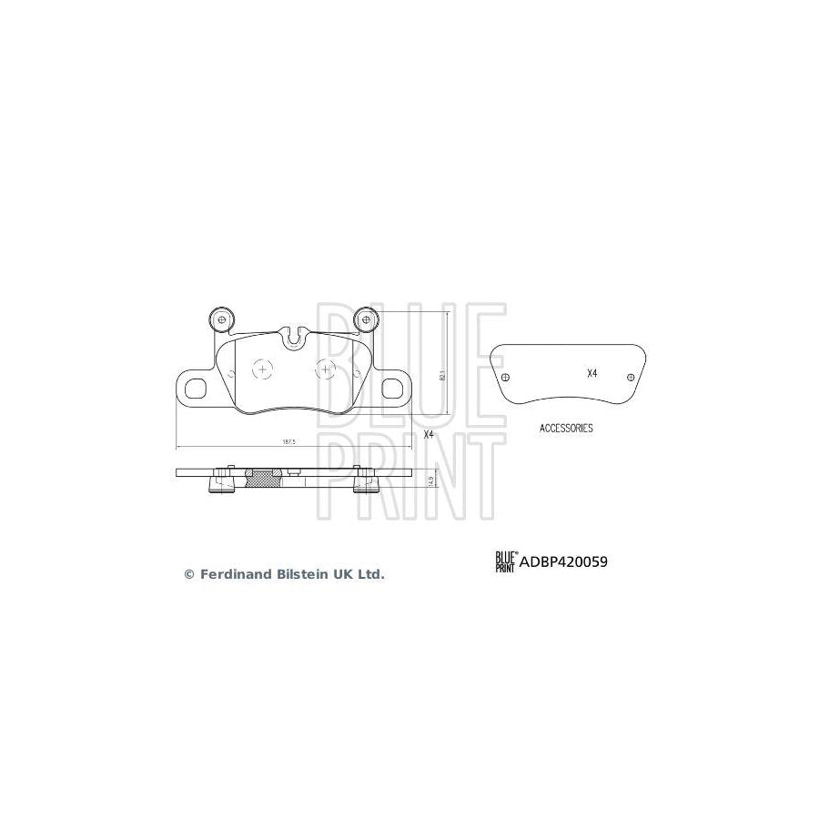 Blue Print ADBP420059 Brake Pad Set