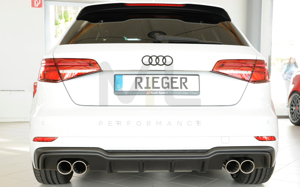 Rieger 00056822 Audi 8V A3 Rear Diffuser 6 | ML Performance UK Car Parts