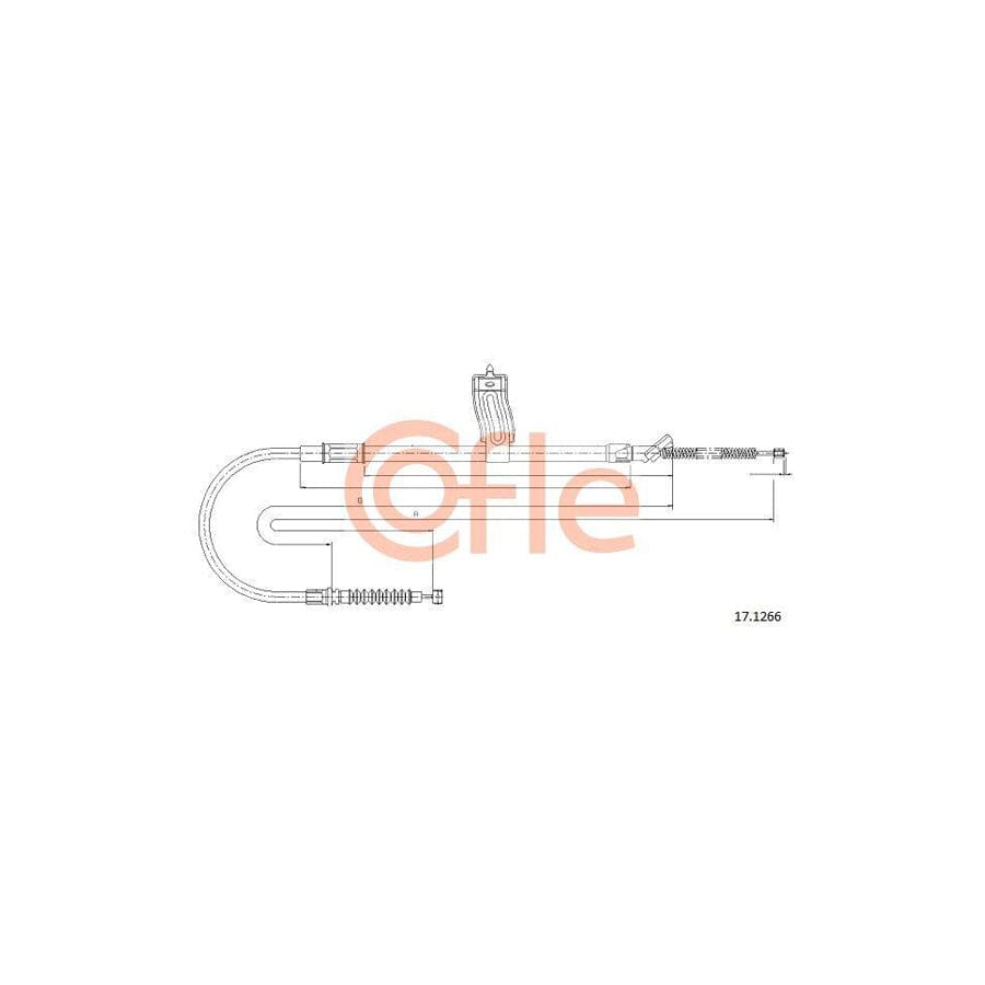 Cofle 92.17.1266 Hand Brake Cable For Toyota Hiace