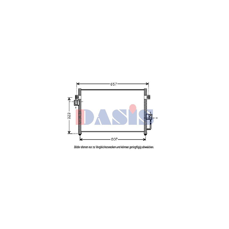 AKS Dasis 512026N Air Conditioning Condenser For Hyundai Terracan (Hp) | ML Performance UK