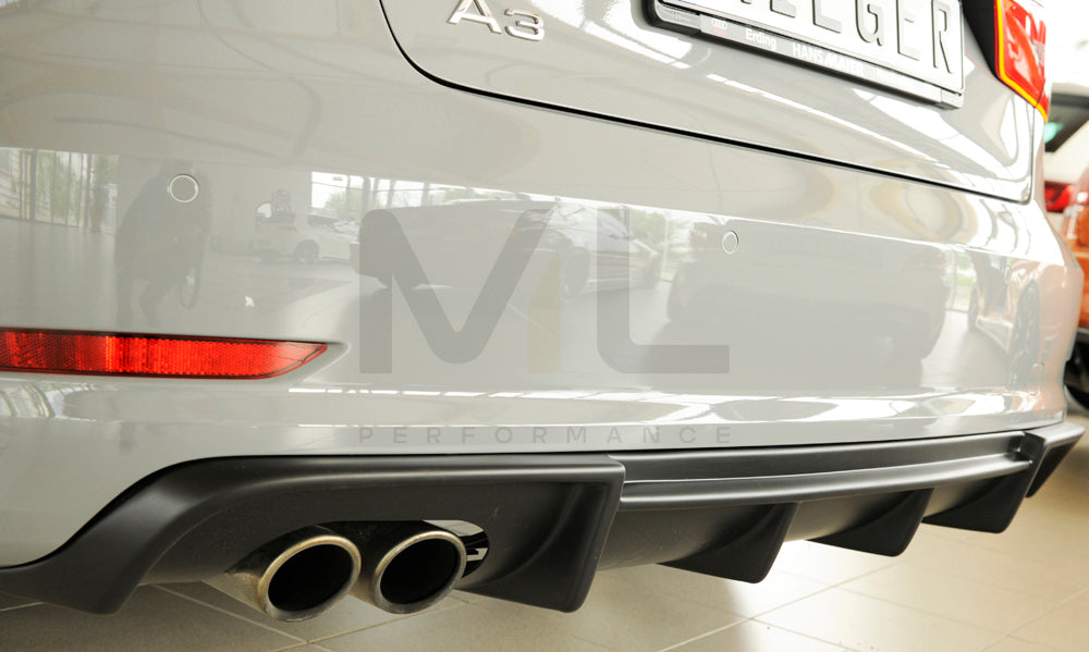 Rieger 00056807 Audi 8V A3 Rear Diffuser 3 | ML Performance UK Car Parts