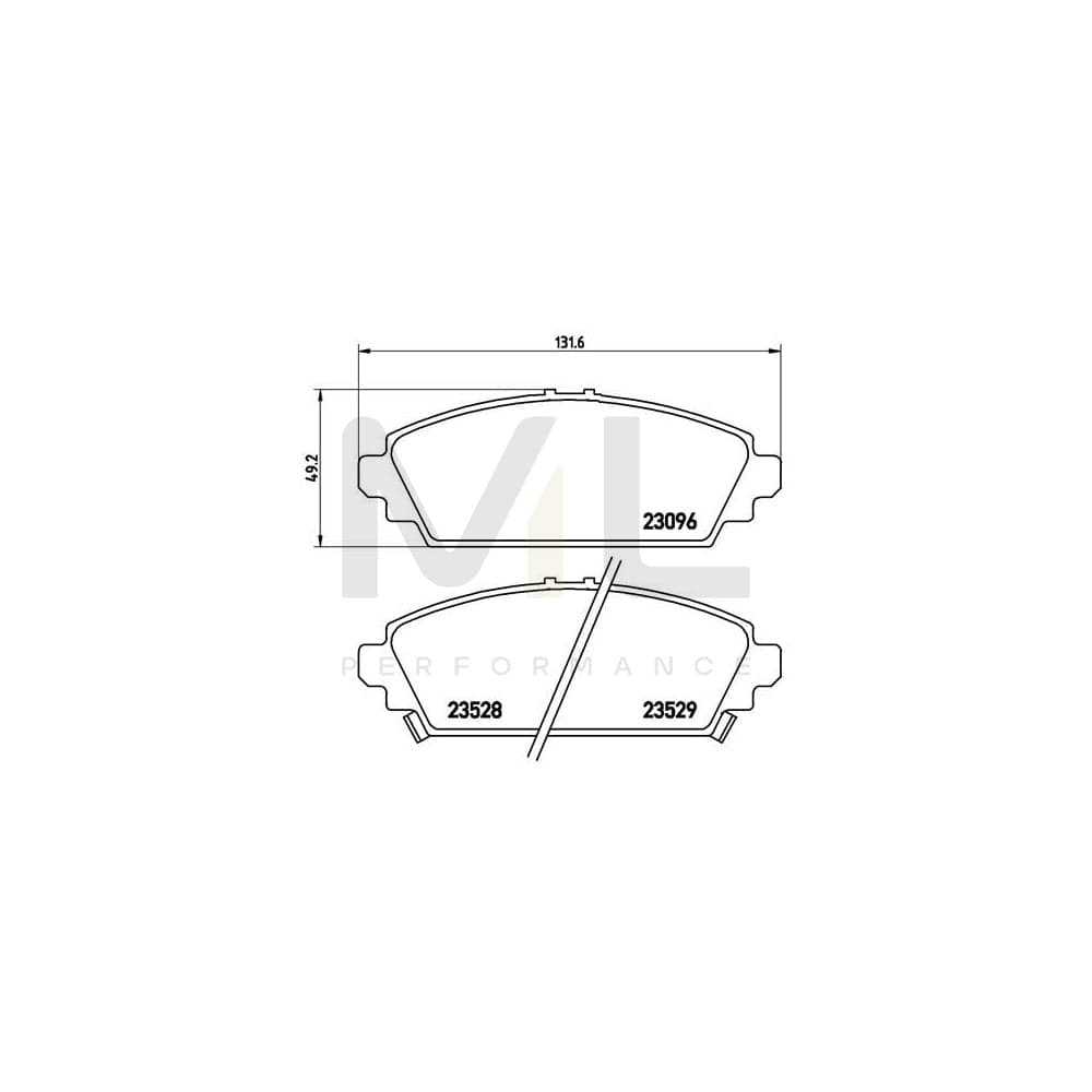 Brembo P 28 031 Brake Pad Set With Acoustic Wear Warning | ML Performance Car Parts