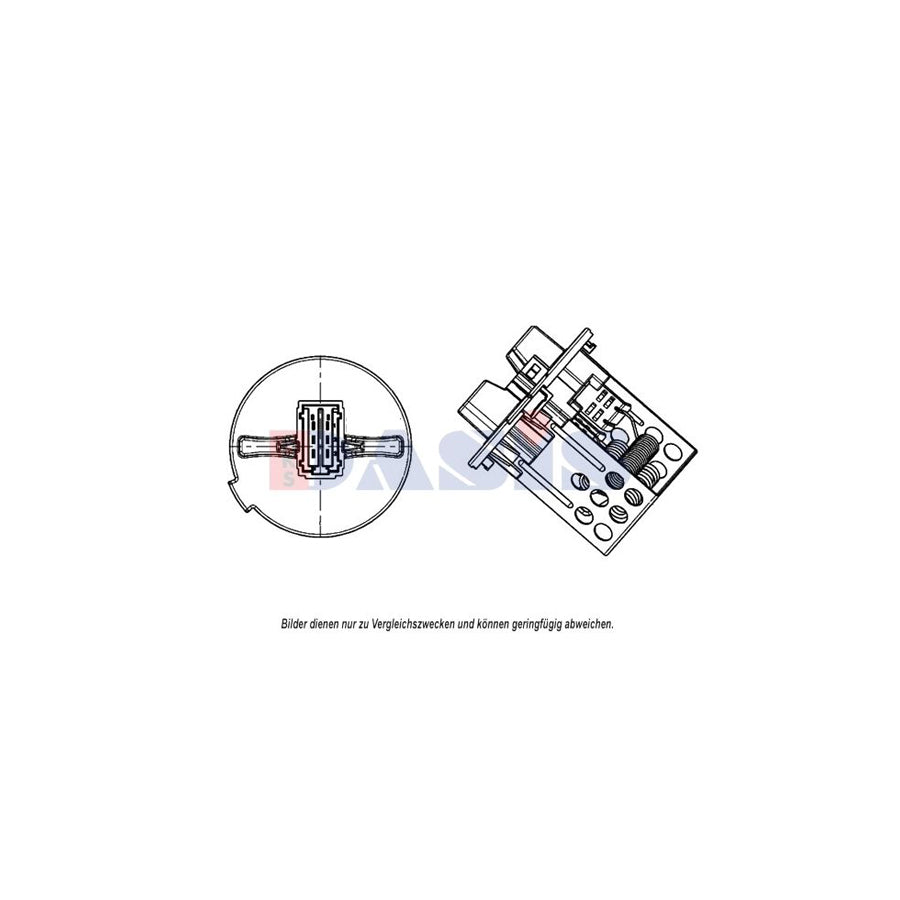 AKS Dasis 700122N Blower Motor Resistor For Citroën C4 | ML Performance UK