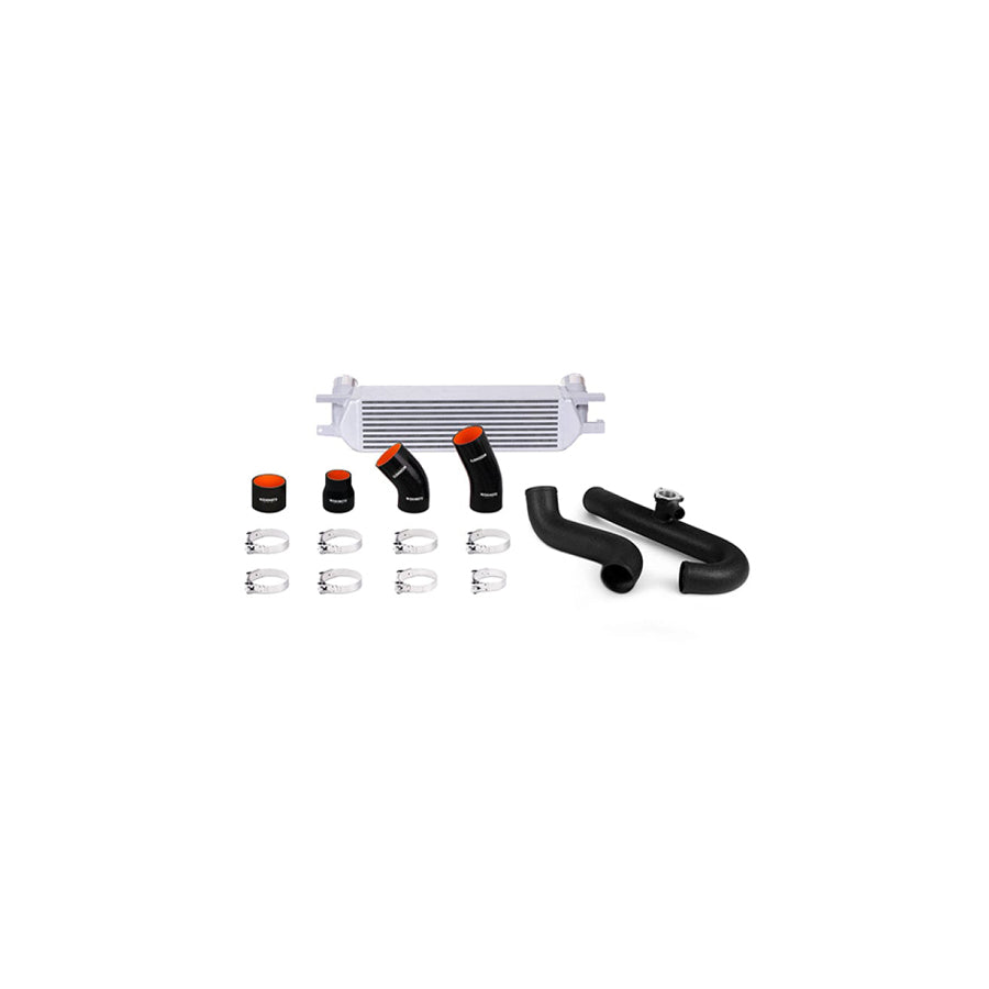 Mishimoto MMINT-MUS4-15KWSL 2015 Ford Mustang EcoBoost Performance Intercooler Kit - Silver Core Wrinkle Black Pipes