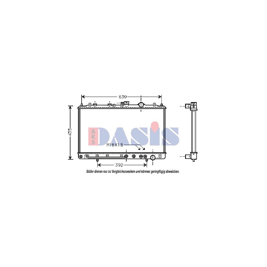 AKS Dasis 560370N Engine Radiator For Hyundai Santamo | ML Performance UK