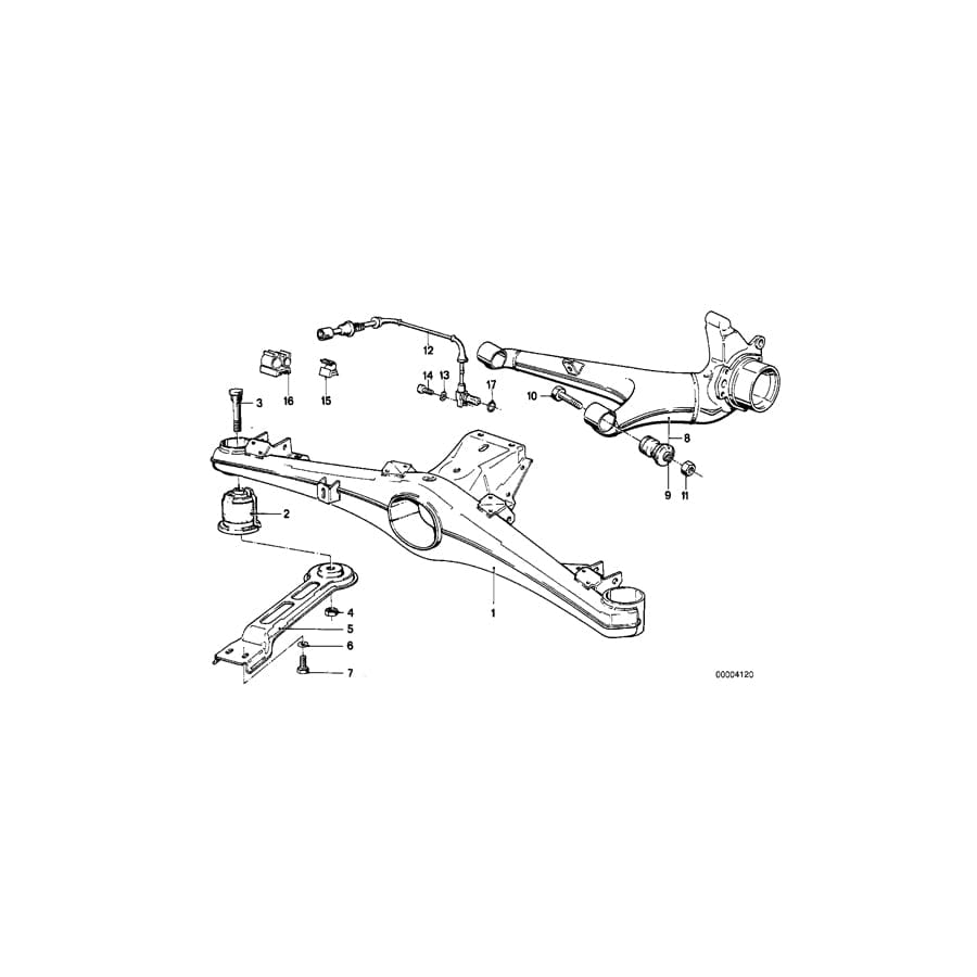 Genuine BMW 33321124234 E28 E23 Trailing Arm, Left (Inc. 733i, 728iS & 528e) | ML Performance UK Car Parts