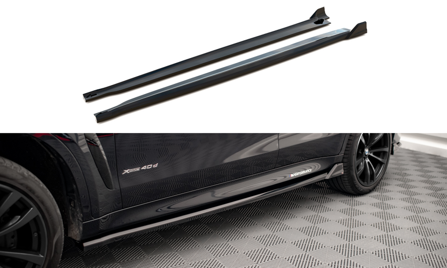 Maxton Design BM-X6-16-MPACK-SD2T Side Skirts Diffusers V.2 BMW X6 M-Pack F16 | ML Performance UK Car Parts