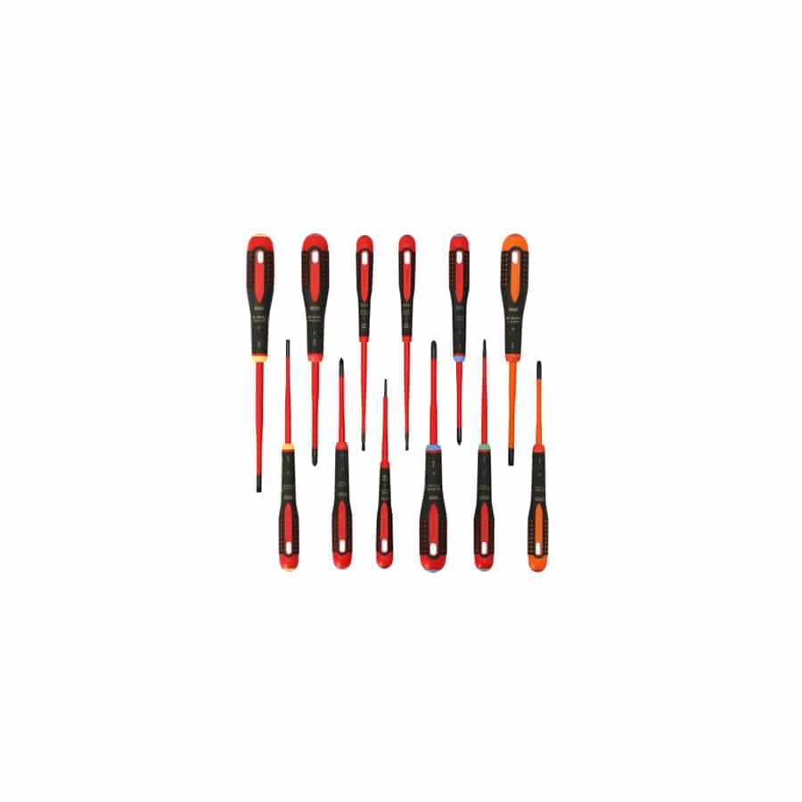 Bahco BAHBE9878SL BE-9878SL ERGO Slim VDE Insulated Screwdriver Set, 12 Piece | ML Performance UK