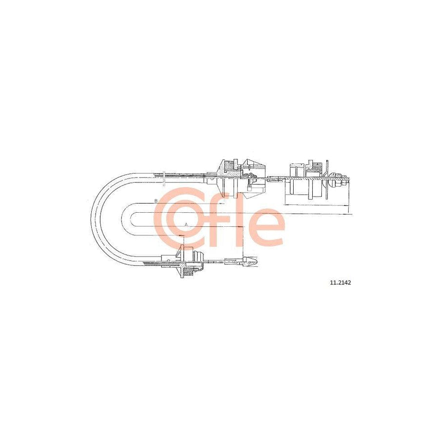 Cofle 92.11.2142 Clutch Cable For Citroën Zx