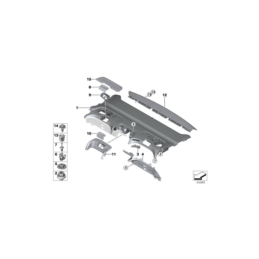 Genuine BMW 51467395948 G12 G12 Rear Window Shelf ANTHRAZIT (Inc. 750LdX, 730LdX & 740LeX) | ML Performance UK Car Parts